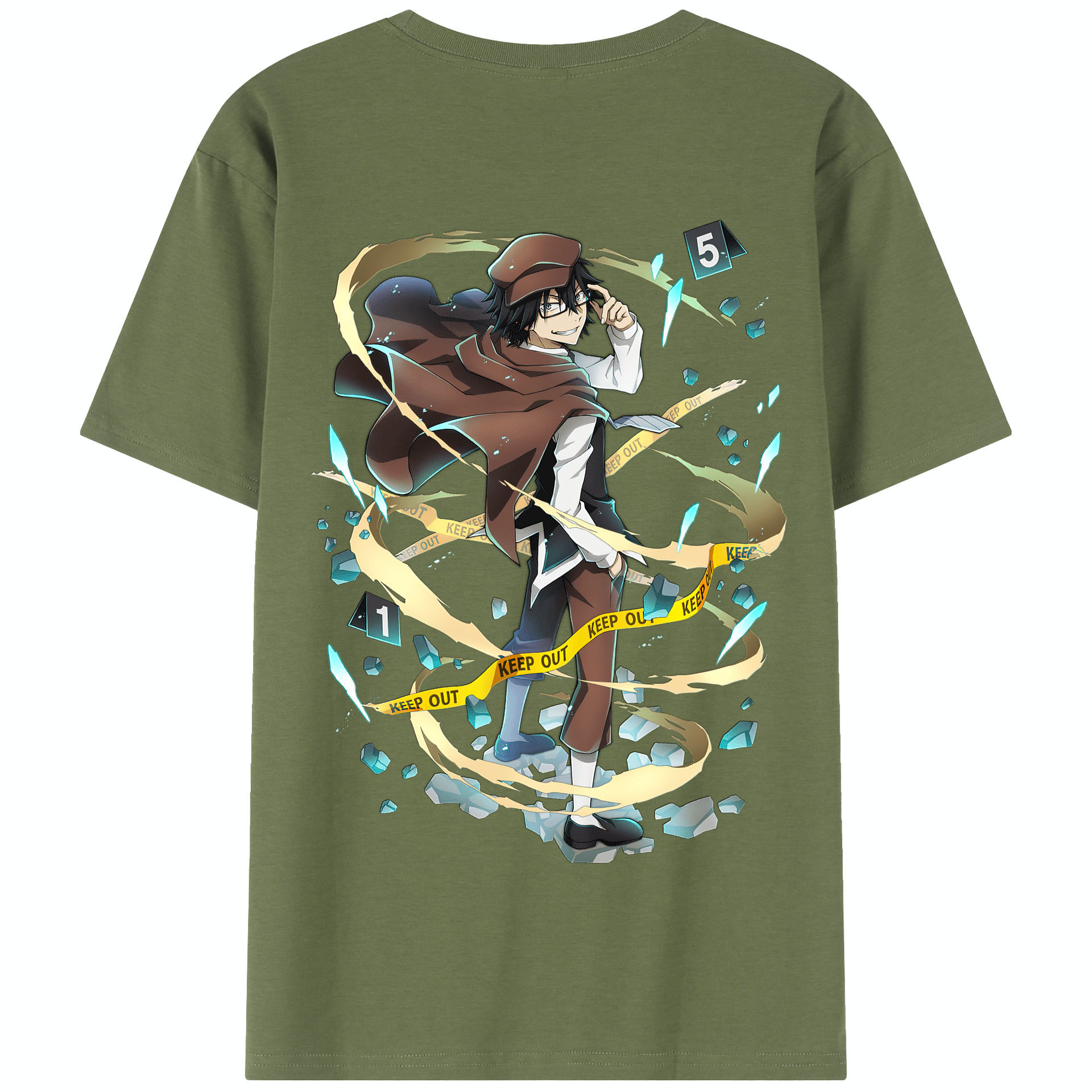 （画像用） 文豪ストレイドッグス Bungo Stray Dogs 綿100％半袖Tシャツ（背面プリント）